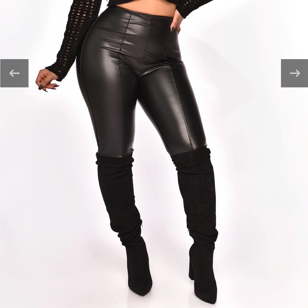 Black Faux Leather leggings